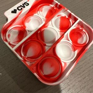 Victoria's Secret Red and White Ceramic Organizer